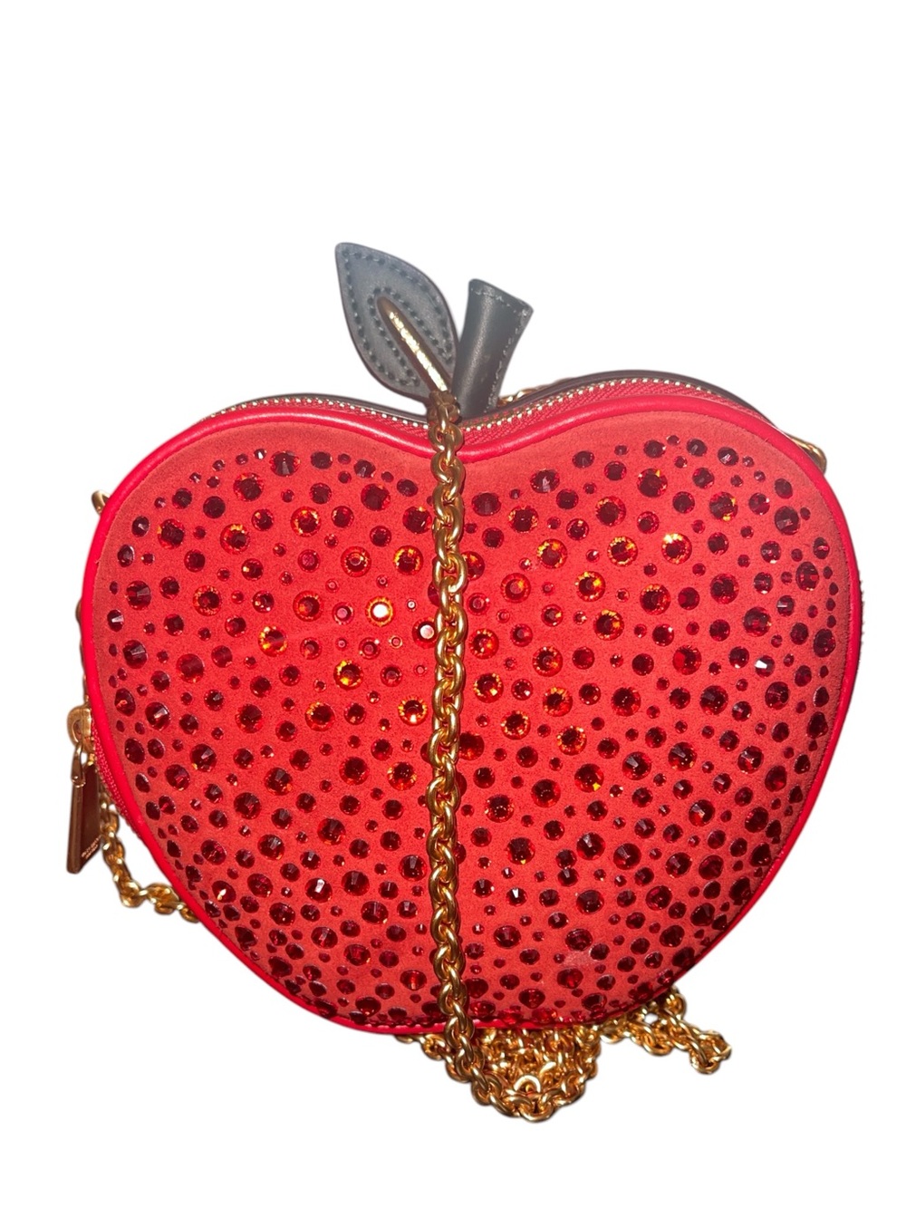 KATE SPADE BIG APPLE EMBELLISHED LEATHER CROSSBODY